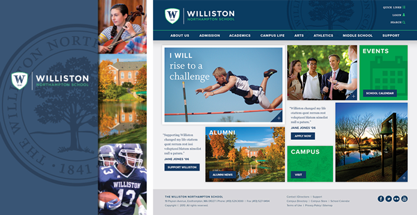 Williston viewbook + website