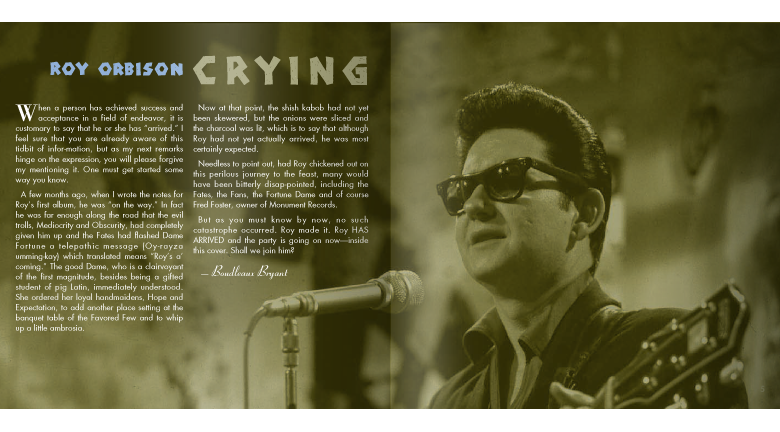 Sony Music Roy Orbison Crying
